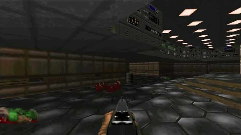 It is pretty much just taking your gun and shooting demons and solving simple puzzles