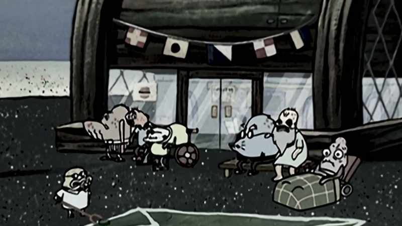 It had shuffleboard, nautical flags