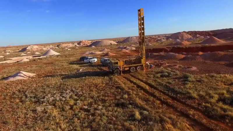 It sinks a small nine-inch hole up to 27 metres deep