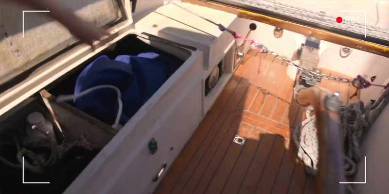 It slows the boat down during storms and keeps it stable