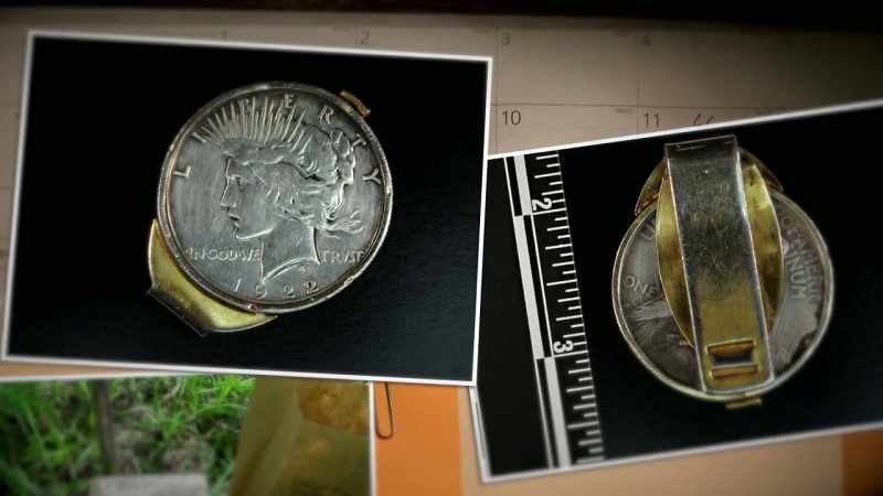 It had some kind of old coin attached to it