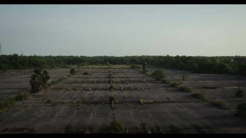 It is surrounded by vacant land that hasn't been developed