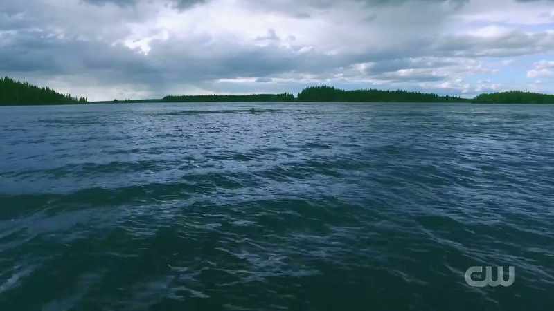 It was swimming alongside