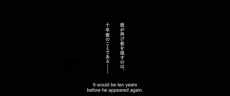 It would be ten years before he appeared again