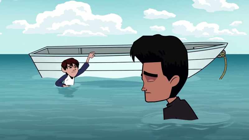 It'll take forever if we have to keep swimming up to catch our breath