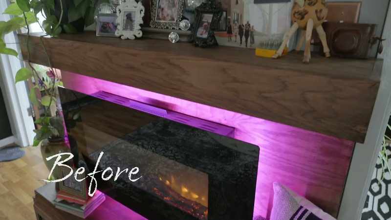 It's a basic electric fireplace and a basic mantle