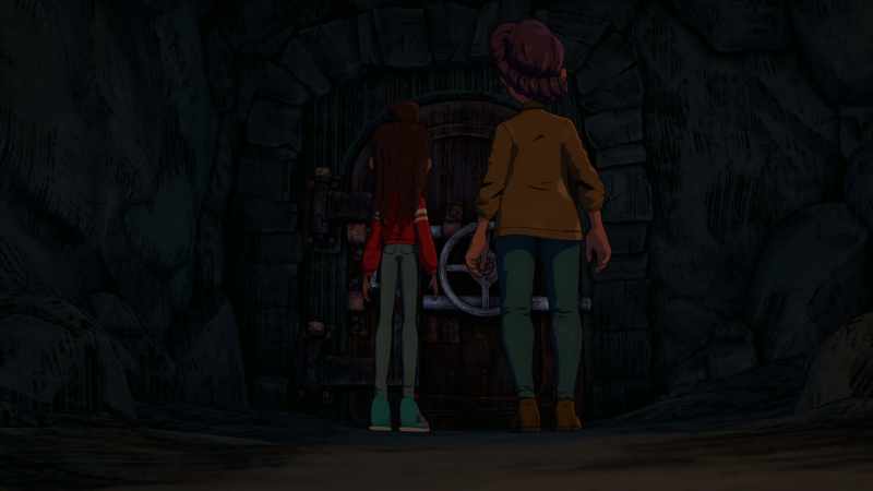 It's a big metal door, like a vault