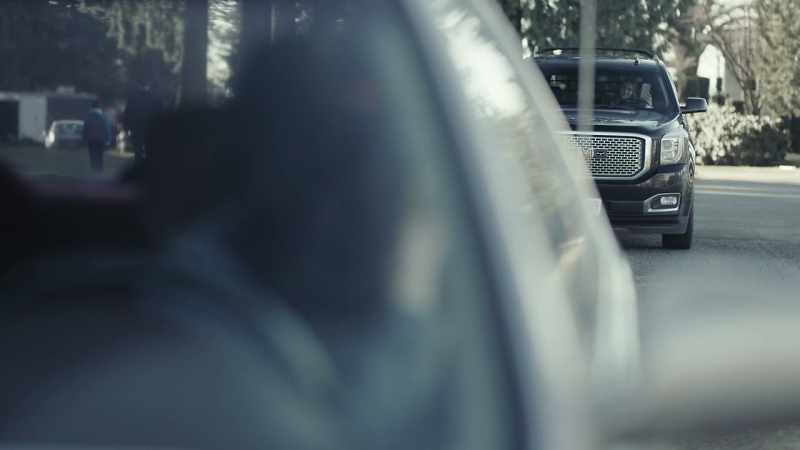 It's a black luxury suv. Yeah, you can't miss it