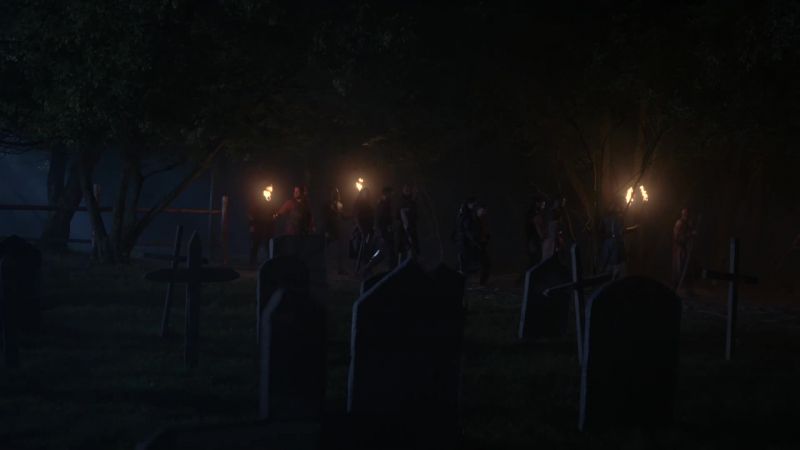 It's a Christian graveyard