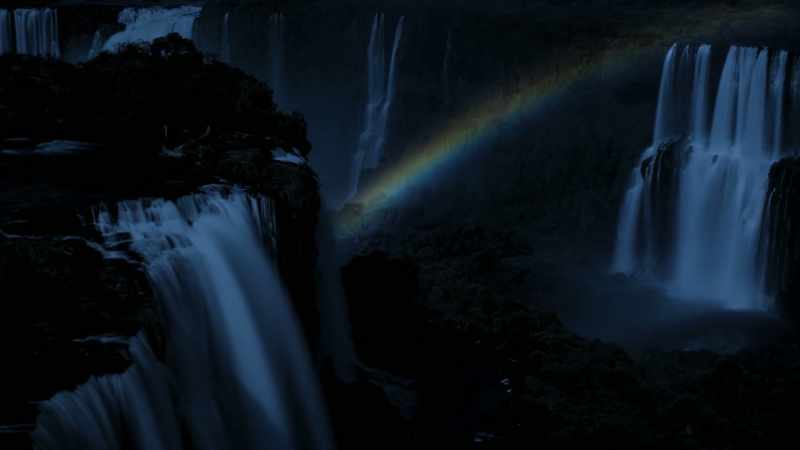 It's a rainbow, but it's created by the moonlight