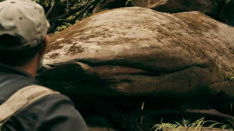 IT'S A ROCK PAINTED TO LOOK LIKE A SNAKE