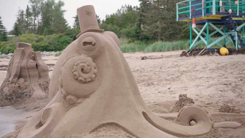 It's an octopus and they turned it into a badass sculpture