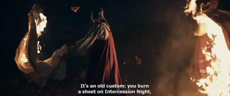 It's an old custom: you burn a sheet on Intercession Night