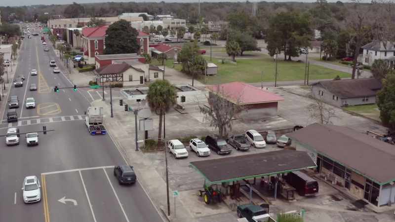 It's an old gas station that has now been converted