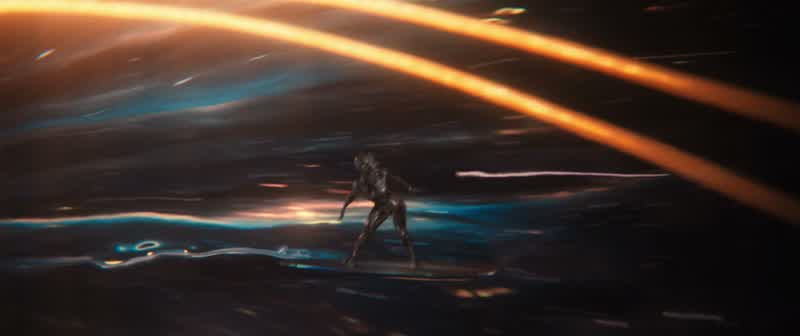 It's bending the beam!