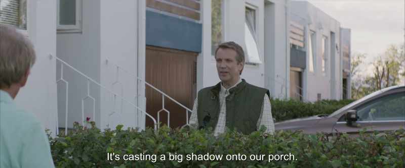 It's casting a big shadow onto our porch