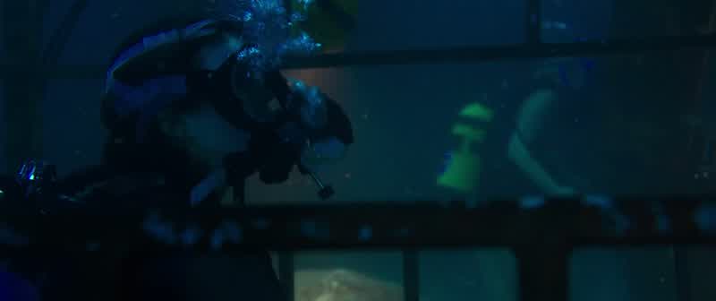 It's caught against the rocks