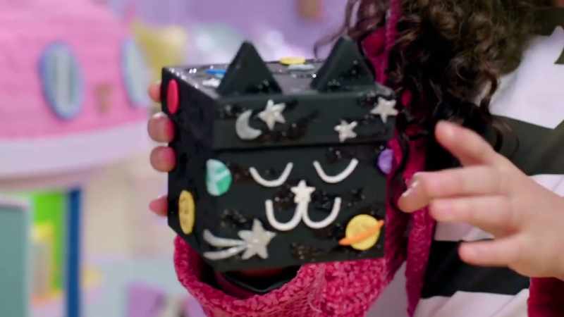 It's covered in sparkly planets and stars