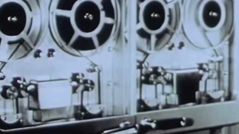 It's filled with these tape machines