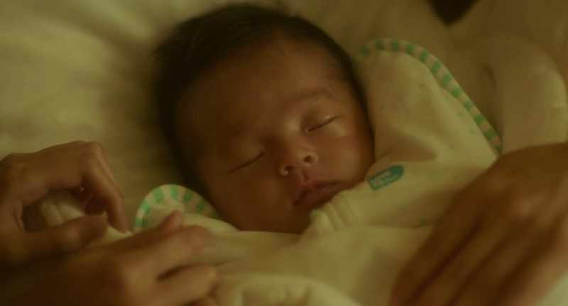 It's my first time seeing a baby