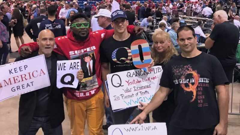 It's we go to the Trump rally wearing Q stuff