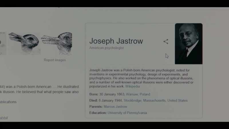 It's Joseph Jastrow. Psychologist. - So?