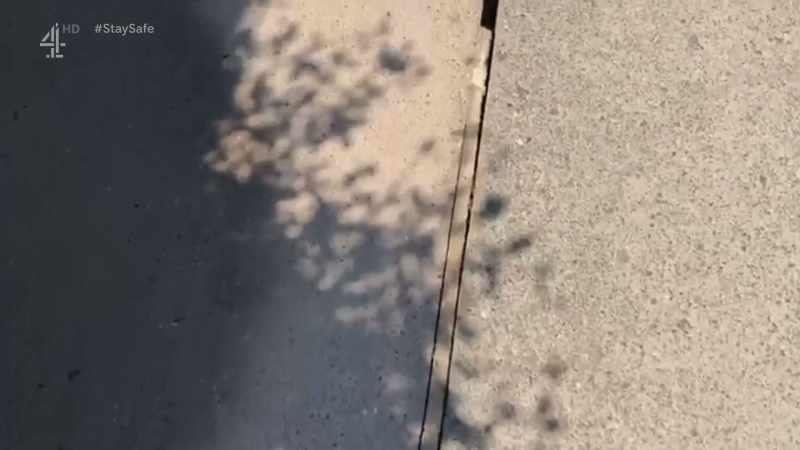 It's just in between the slabs that are needing