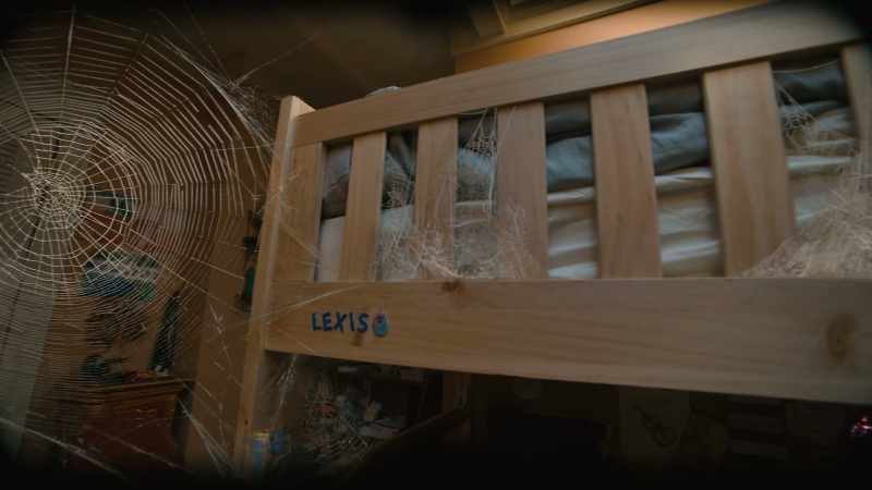 It's just our room, but there are spiderwebs