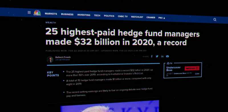 It's more about a middle finger to the hedge funds