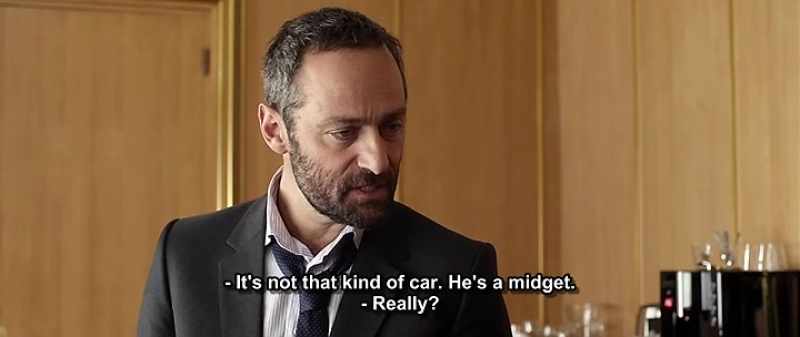 It's not that kind of car. He's a midget. - Really?