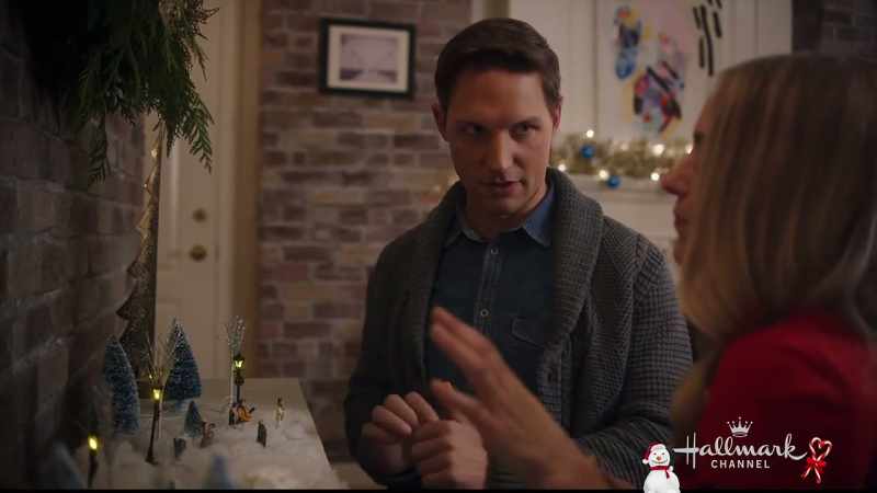 It's not technically a mantle for the Christmas village