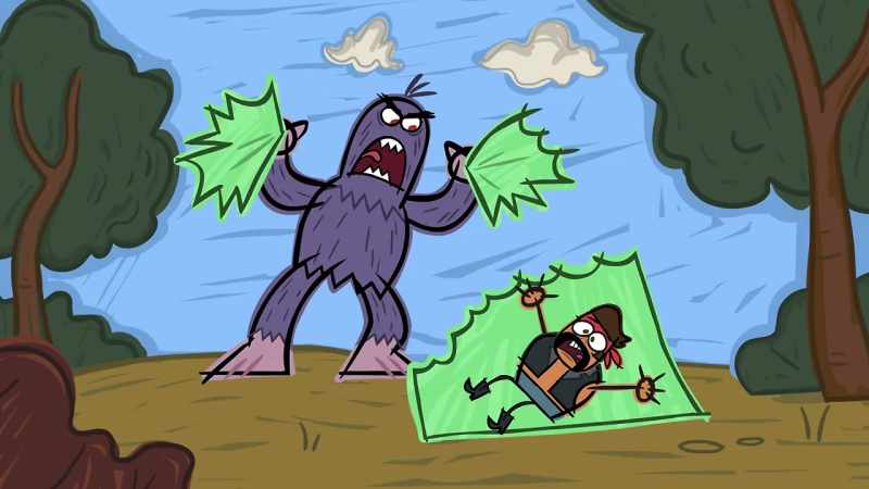 It's okay, I scrambled free and I'm hiding under my canoe