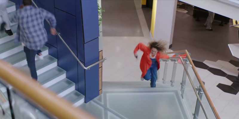 It's on my shoes, so slippery! - Sorry, dude!