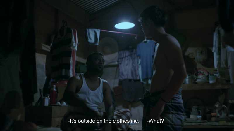 It's outside on the clothesline. - What?