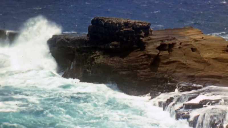 It's paradise framed by crashing waves