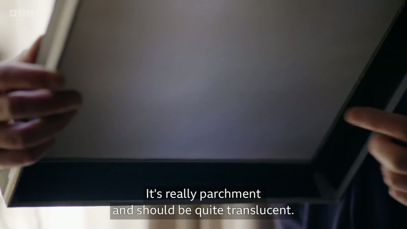 It's really parchment and should be quite translucent