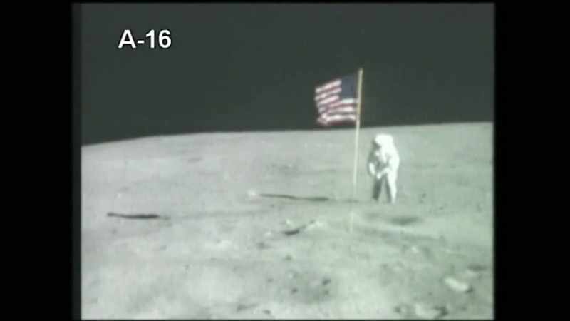 It's the famous scene from the Apollo 16 mission
