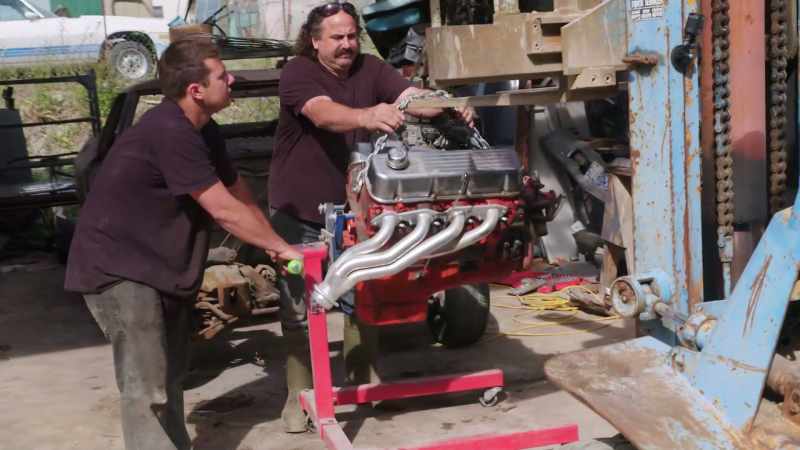 It's the old, fully-rebuilt, big block Chevy 396