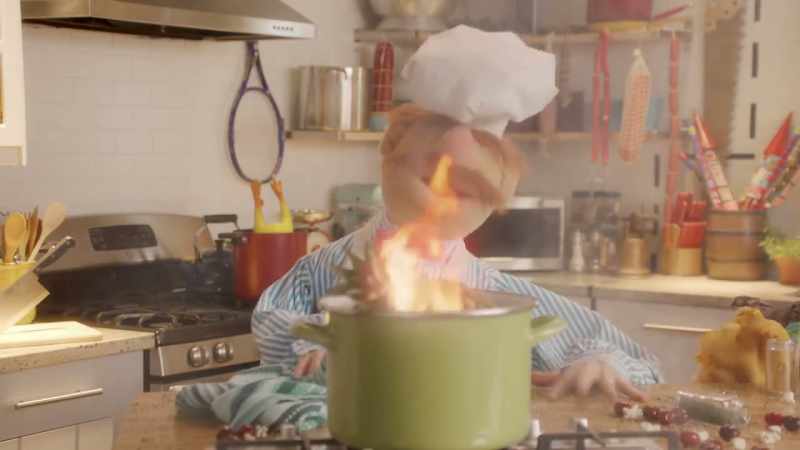 It's the spicy curry! (BLOWING AIR)
