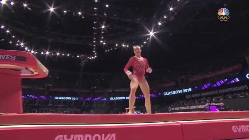 It's the Yurchenko two-and-a-half twist. The Amanar