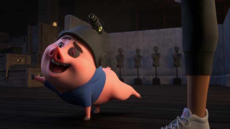 I've gotta be the first pig to ever blast a laser