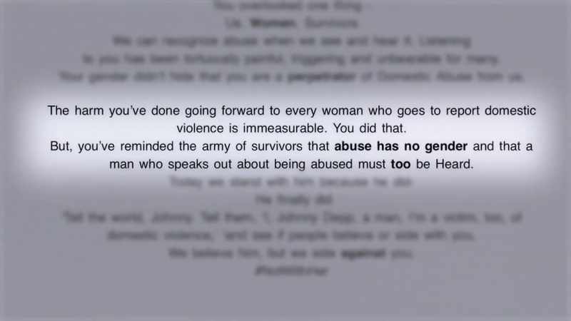 I've heard from men who have been, uh, abused