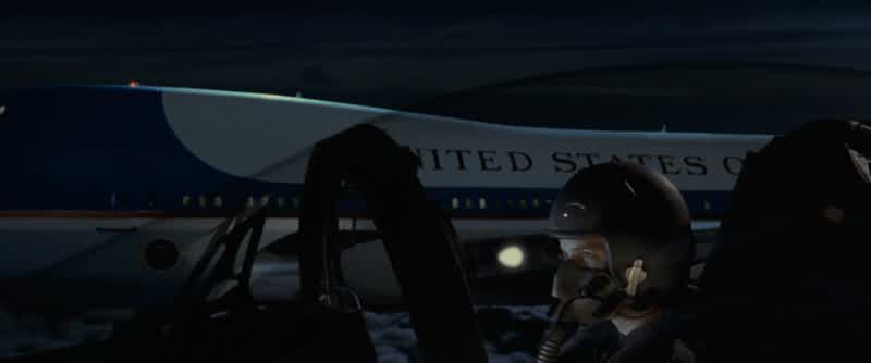 Okay boys give me some room I've just been ordered to fire on Air Force One