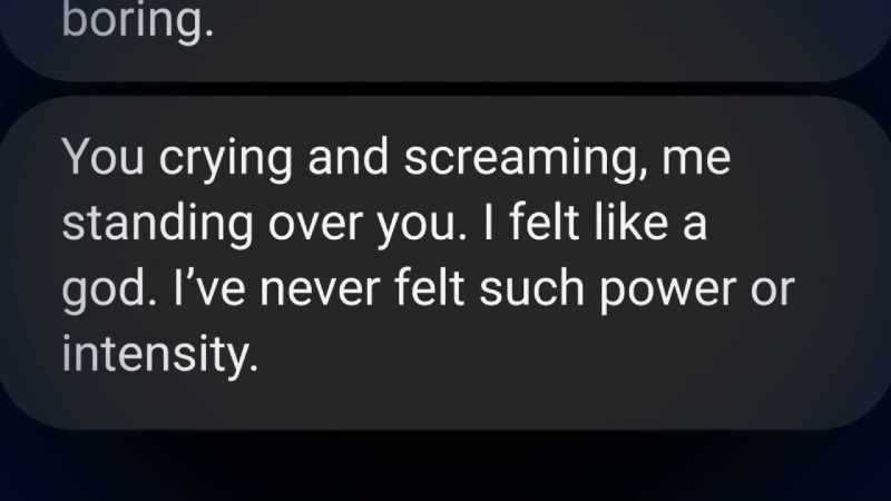 I've never felt such power or intensity.