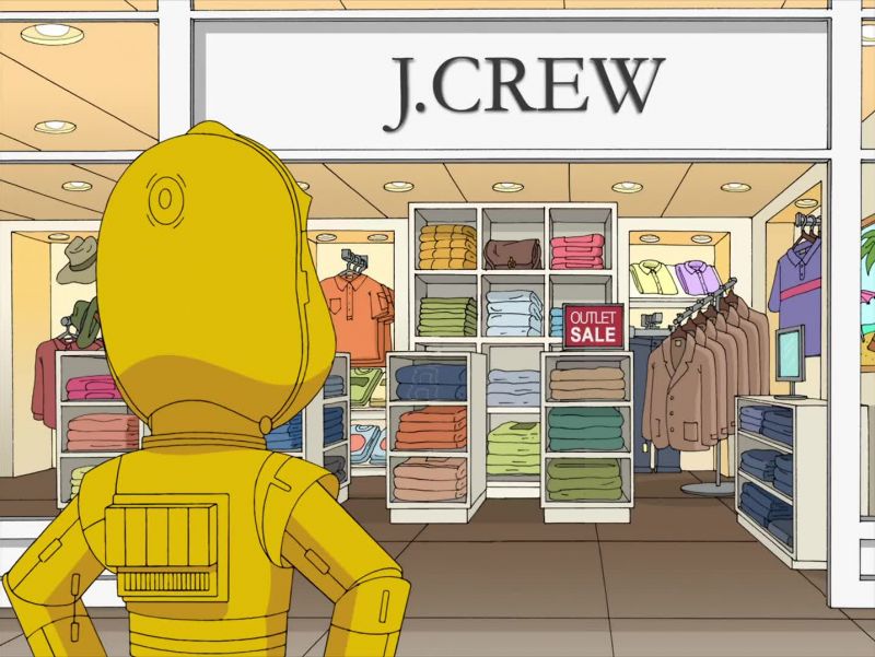J.Crew outlet store. Oh, my God! Awesome!