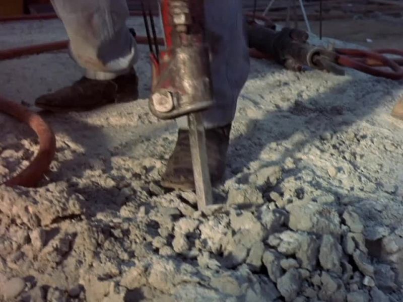[Jackhammers Stop ]
