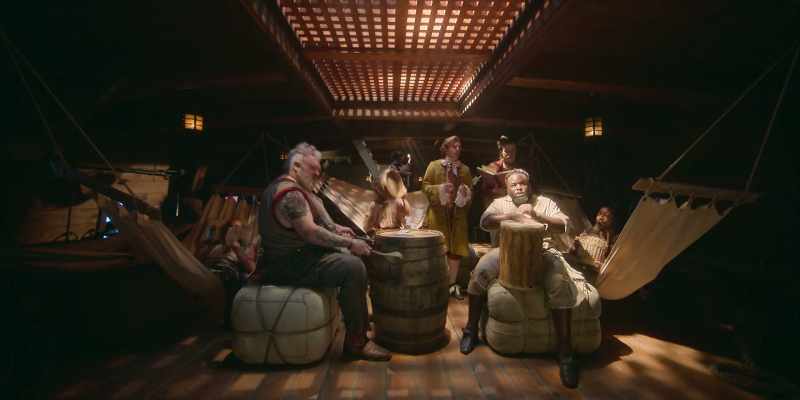 Jam room. - (pirates drumming)