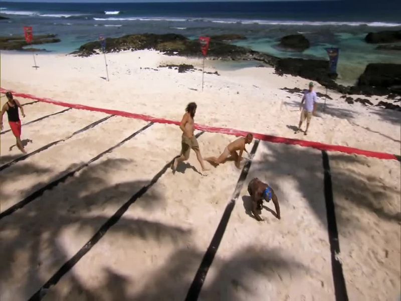 James digging