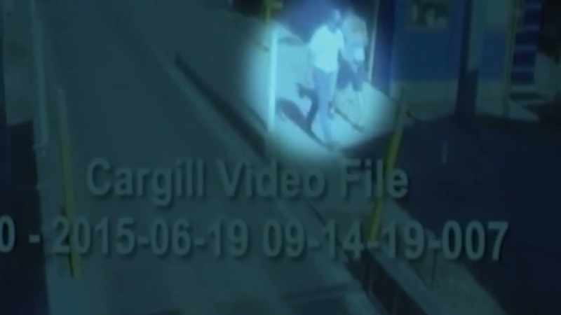 Jason Carter was seen on video at a train elevator