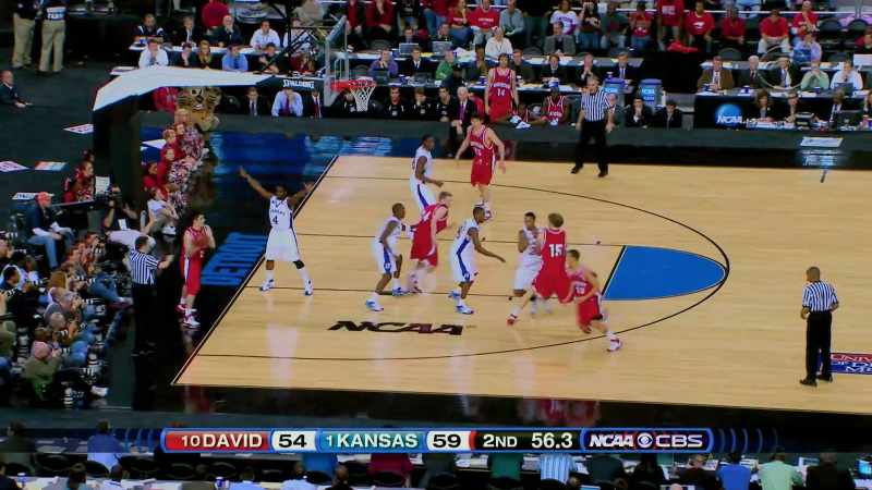 Jayhawks, a minute away from the Final Four